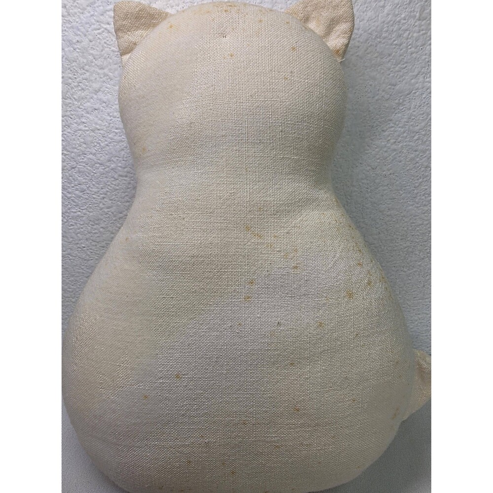 Vintage Handmade Fabric Cat Plush, Shabby Chic Lace Kitty Doll Cottagecore Decor - Picture 6 of 6
